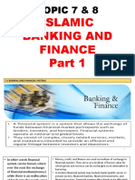 Topic 7 & 8 Islamic Banking and Finance Part 1