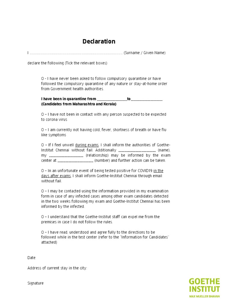 GI - Chennai - Declaration New | PDF