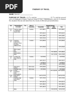 ITINERARY OF TRAVEL (For Scribd)