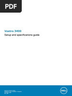 Vostro 3400: Setup and Specifications Guide