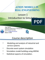 1 - Introduction To Simulation - Ly - Trial V - 1