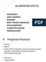 RASIONAL(BERPIKIR KRITIS)