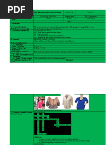 1.1. Plan Garment Design: 1. Teacher's Guide Pages 2 Learner's Materials Pages 3. Textbook Pages