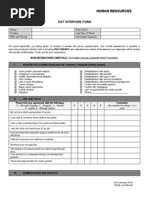 Exit Interview Form