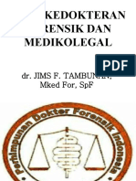 Ilmu Kedokteran Forensik Dan Medikolegal: Dr. Jims F. Tambunan, Mked For, SPF