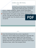 AGAMA Dan MORAL