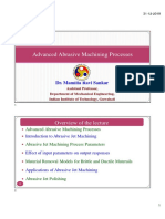 Advanced Abrasive Machining Processes: Overview of The Lecture