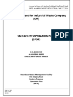 SM Facility Operation Plan (SFOP