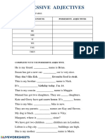 Possessive Adjectives Chart and Examples