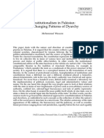 Constitutionalism in Pakistan: The Changing Patterns of Dyarchy