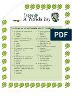 Try This Quiz and Test Your Knowledge About St. Patrick's Day