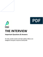The Interview Important Questions