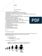 UNIT V: Descriptive Statistics: Measure of Location