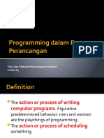 Memahami Proses Perancangan Arsitektur melalui Programming