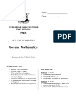 Hurlstone 2003 HY MATH - No Solutions