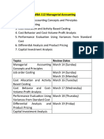 Course Outline - MBA 112 Managerial Accounting