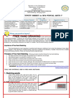 Free Hand Drawing: Learning Activity Sheet in Spa-Visual Arts 7