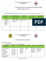 Consolidated Teachers Individual Plan For Professional Development SCHOOL YEAR 2020-2021