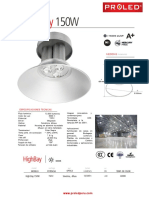 Luminaria High Bay LED 150W (3X50W) Luz Fria