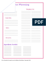 Party Menu Planning PDF