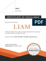 Free Simple Certificate of Excellence Template