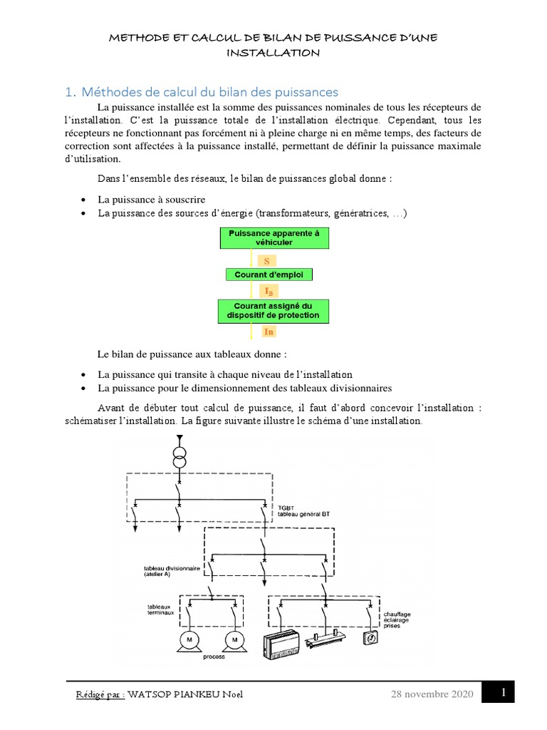 Calcul De Puissance En Triphasé Pdf Bilan de Puissances TECH INST | PDF | Puissance apparente | Puissance  (physique)