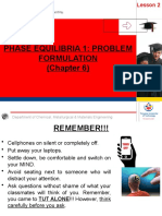 Phase Equilibria 1: Problem Formulation (Chapter 6) : Live Your Life. Create Your Destiny