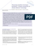 Van Meerbeek - From Buonocore's Pioneering Acid-Etch Technique to Self-Adhering Restoratives. a Status Perspective of Rapidly Advancing Dental Adhesive Technology