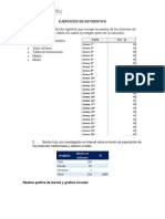 Ejercicios Estadistico, Grafica y Ecuaciones de 1 Grado