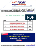 Last Six Months National State Current Affairs PDF