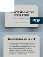 La Investigacion en El Perú