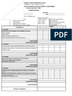 Pulanglupa Elementary School Kindergarten Homeroom Assessment