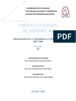 Orientación Académica de Programación y Desarrollo Cognitivo I