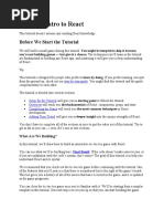 Tutorial: Intro To React: Before We Start The Tutorial