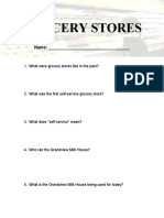 Grocery Store Worksheet