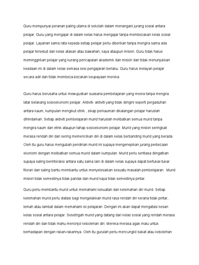 Jurang Sosial Pelajar Pdf