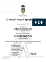 Certificado Alimentacion Bovina