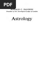 Ronald C. Davison, - Astrology - 1964