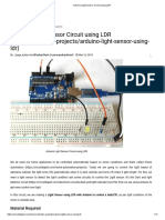 Arduino Light Sensor Circuit Using LDR