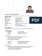Resume of Sayed Hossain Tuhin