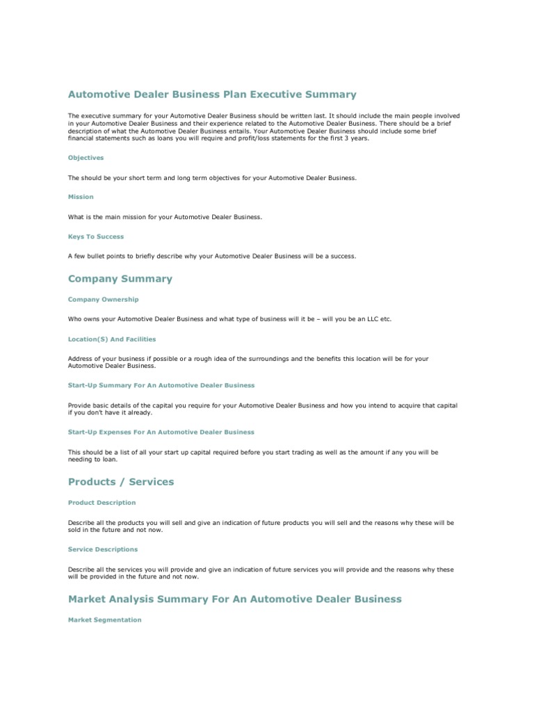 Car Rental Agency Business Plan | PDF | Marketing | Sales