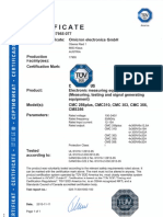 CMC 256plus CMC 353 CMC 356 CMC 310 CMS 356 TUEV NRTL Certificate ENU
