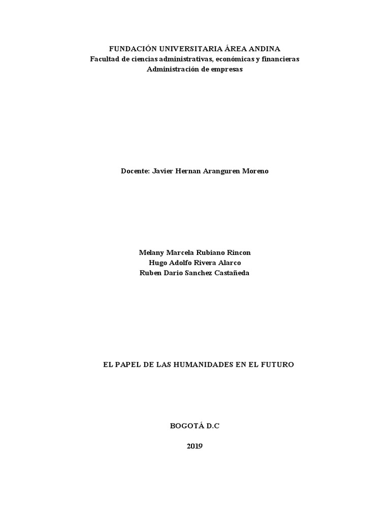 El Papel de Las Humanidades en El Futuro | PDF | Humanidades | Sociedad