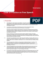 Code of Practice On Free Speech: Preamble
