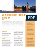 An Introduction To Policymaking in The UK