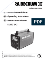 E 200 Dci: Bedienungsanleitung Operating Instructions Instrucciones de Uso