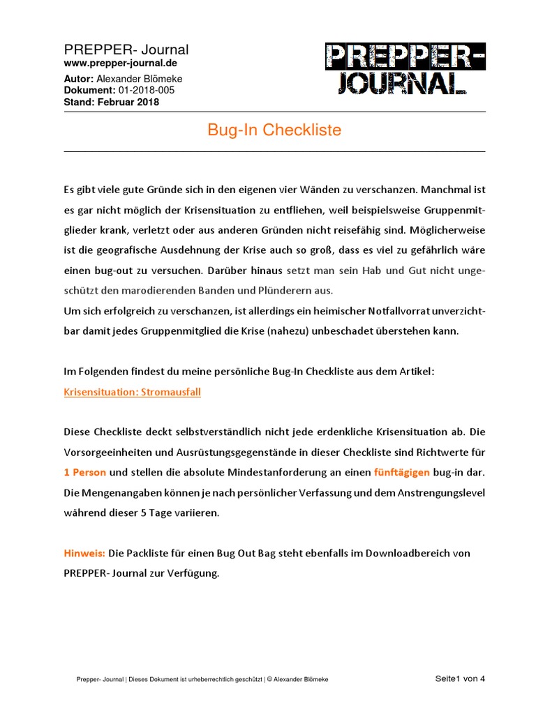 Bug in Checkliste | PDF