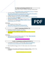 Final Schedule of Readings