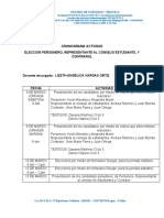 CRONOGRAMA ACTVIDAD ELECCIONES