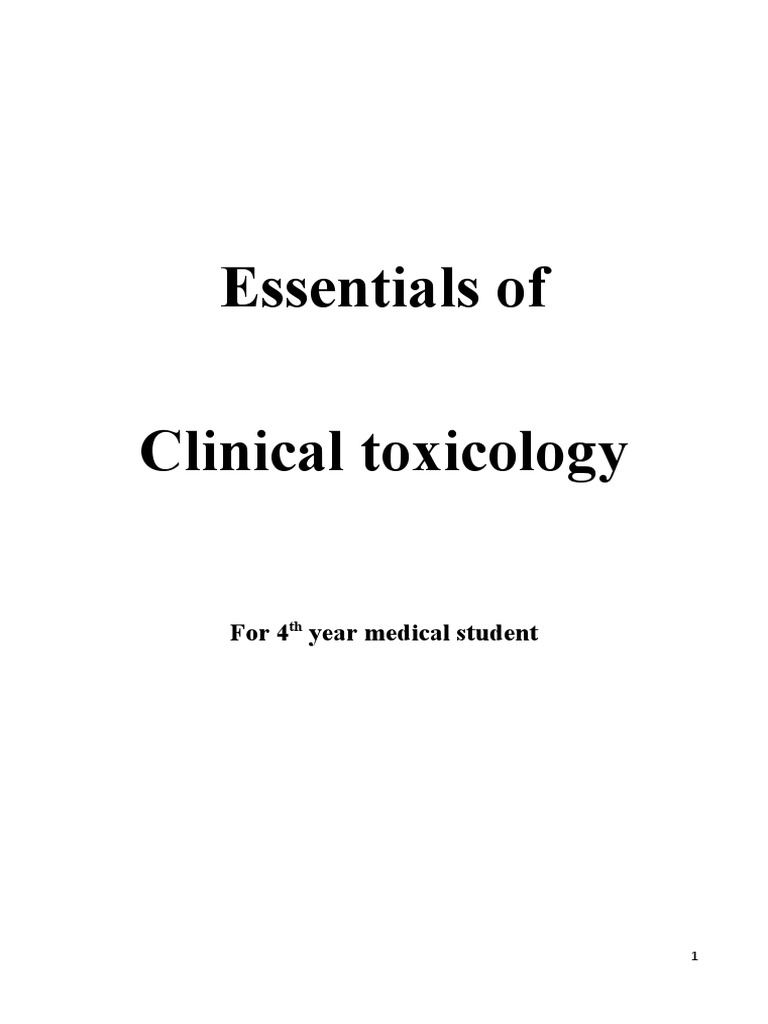 Clinical Toxicology Essentials for Med Students | PDF | Vomiting | Dialysis